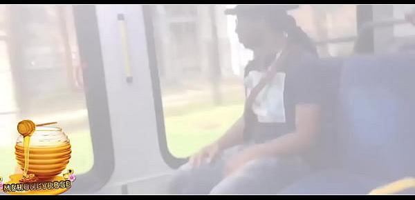  Houston College Ebony Slut Drains Black Monster Cock On Public Bus